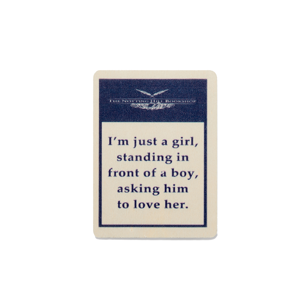 "I'm just a girl" Wooden Fridge Magnet